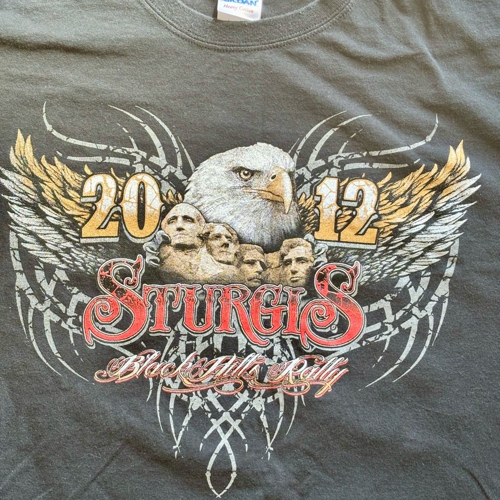 Sturgis 2012 Black Hills Rally Shirt XL Mount Rushmore Bike Rally
